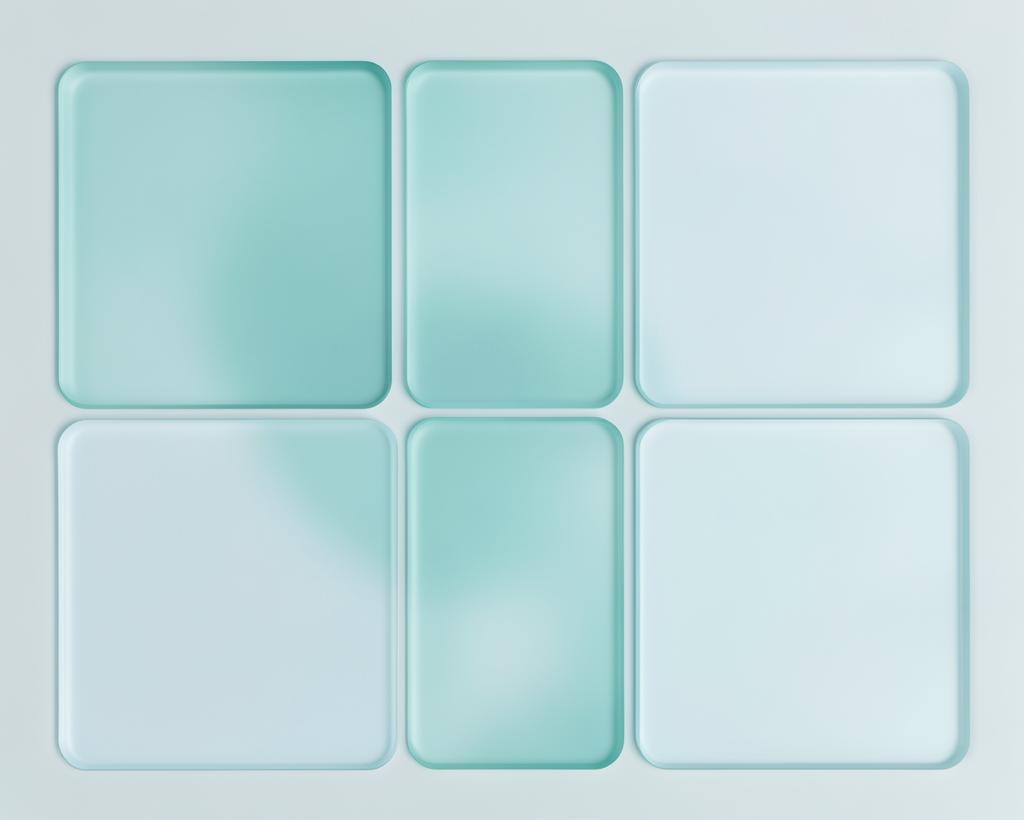 Abstract frosted panels representing an online radiology learning platform